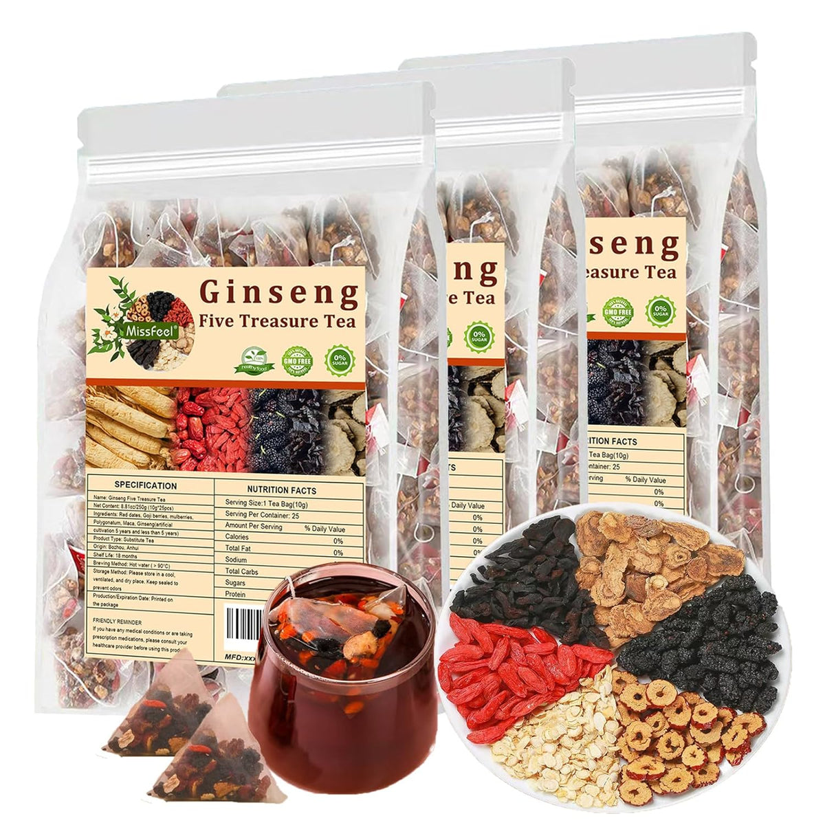 Ginseng Five Treasure Tea